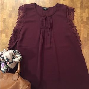 RW & Co Purple sleeveless blouse